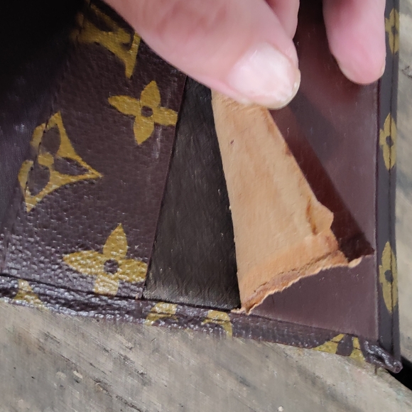 DAMAGED 80s Louis Vuitton LV large wallet Vintage multi pocket DAMAGED project - Picture 11 of 16